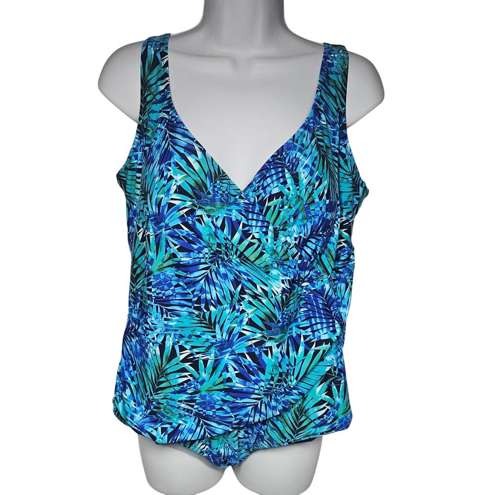Seekers Essentials Australia "Bella" One-Piece Swimsuit Tropical Plus Size 20